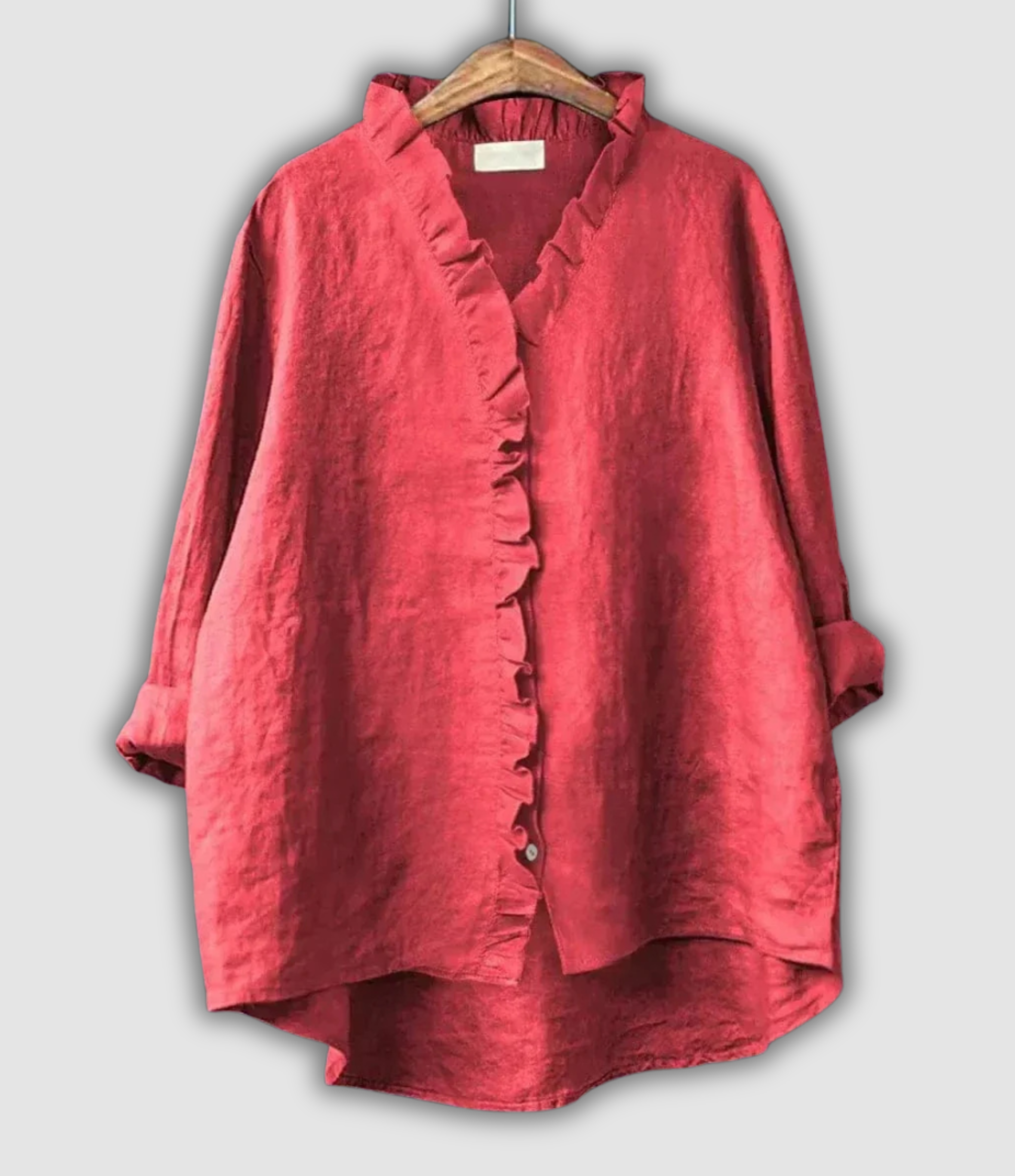 Elegantní Lněná Blůza Hnědá Pro Práci A Pohodu Na Každý Den