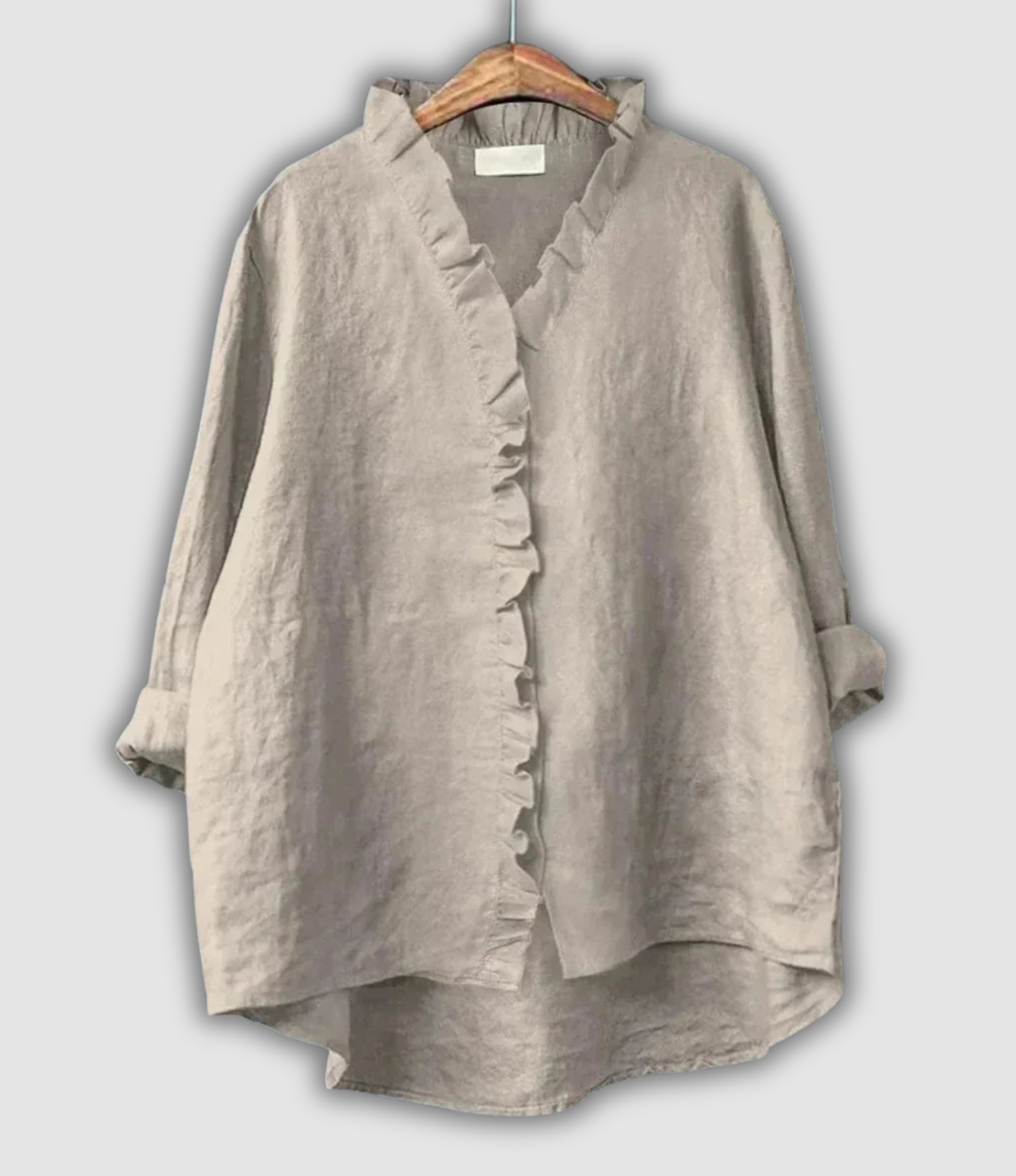 Elegantní Lněná Blůza Hnědá Pro Práci A Pohodu Na Každý Den