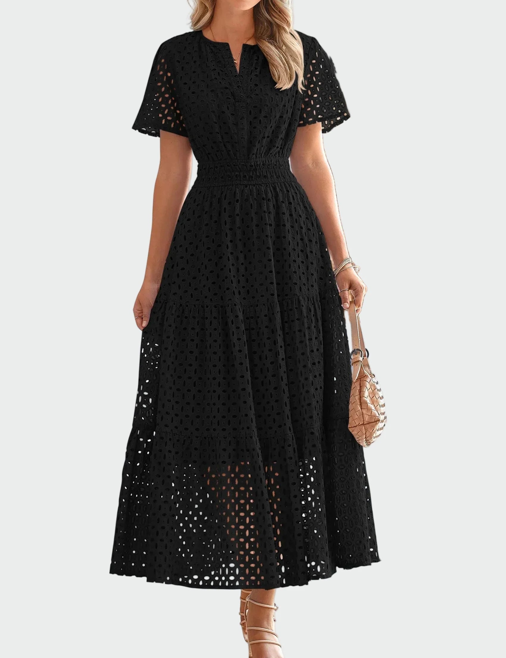 Letní Šaty S Výšivkou Azurových Odstínů Green Charm