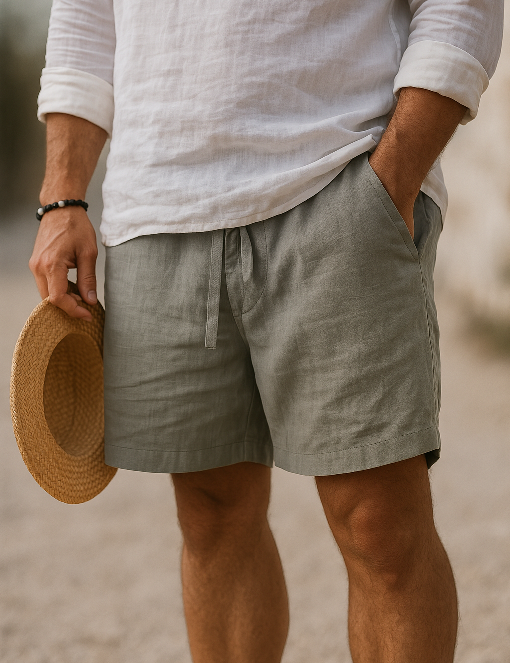 Elegantní Lněné Šortky