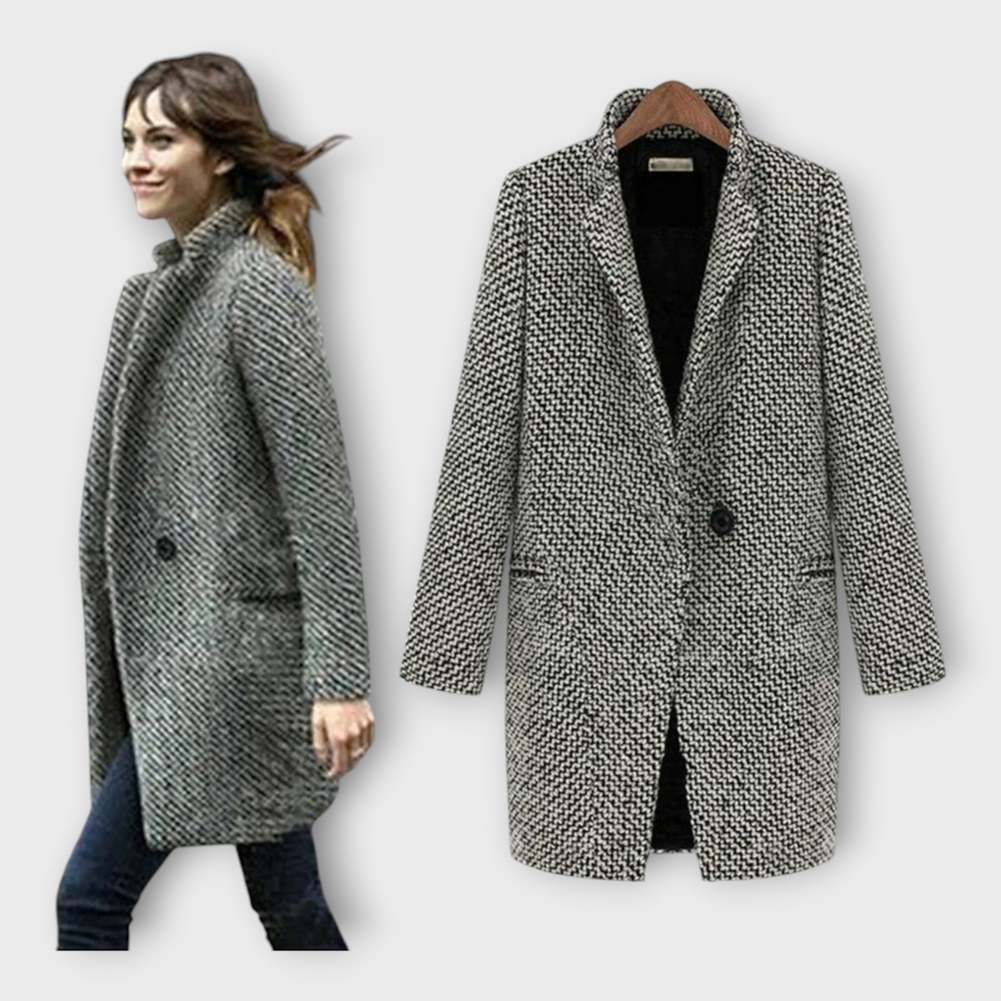 Elegantní Vlněný Kabát S Nadčasovým Stylem Módních Outfitů