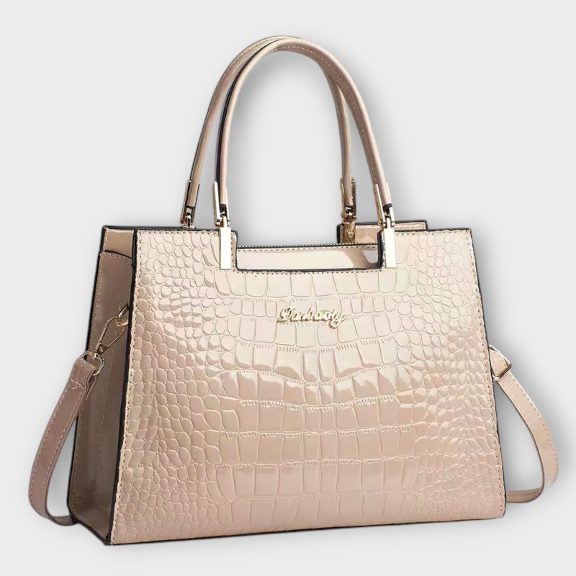 Zářivá Ručně Šitá Kabelka Croco Elegantní Každodenní Nošení