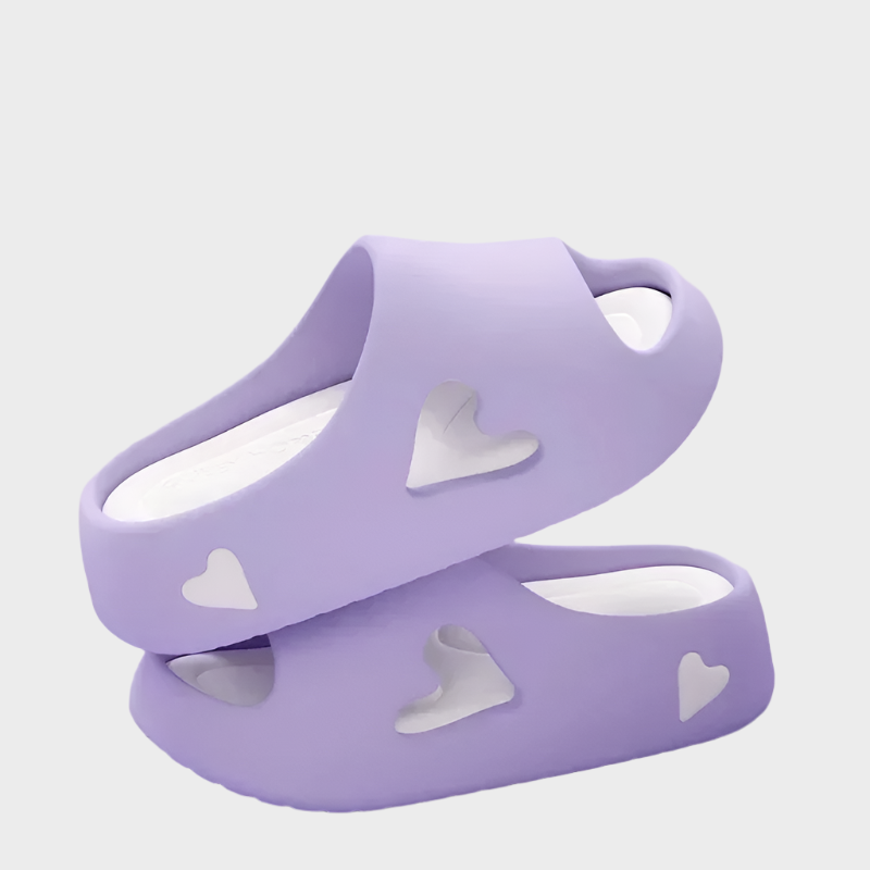 Dámské Sandály Srdíčka Růžové Pohodlné Do Domácnosti