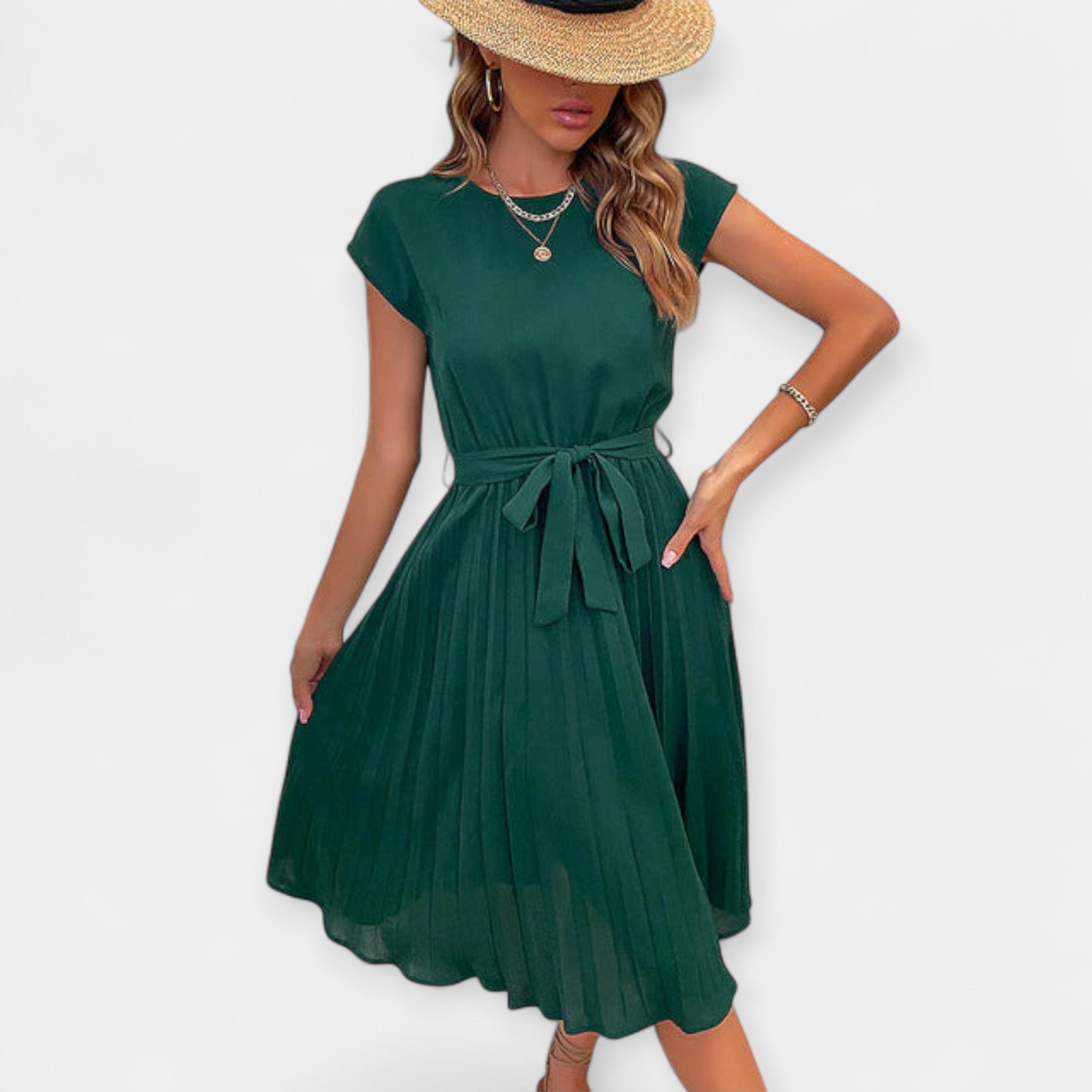 Letní Vzdušné Šaty Lehký Prodyšný Střih Elegantní