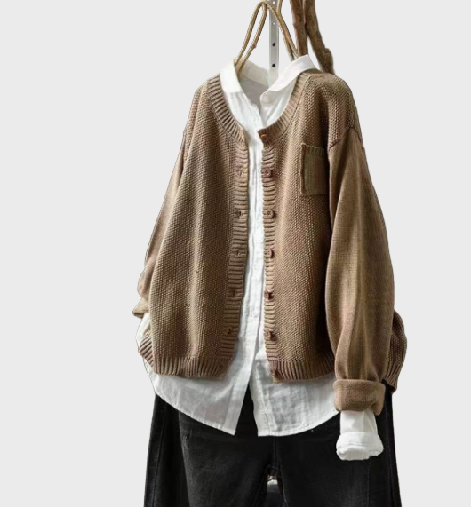 Jemná Pletená Vesta Volný Střih Pro Ženy Elegantní Pohodlí