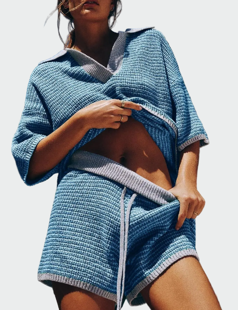 Pletený Set Alba Béžový Komfortní A Stylový Pro Každý Den