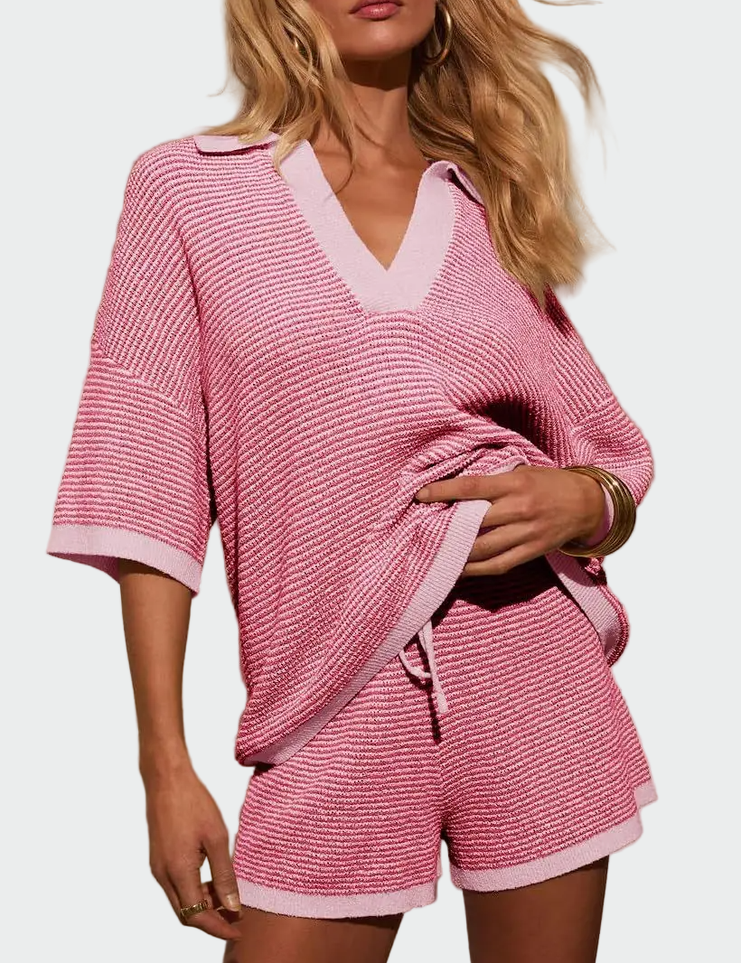 Pletený Set Alba Béžový Komfortní A Stylový Pro Každý Den