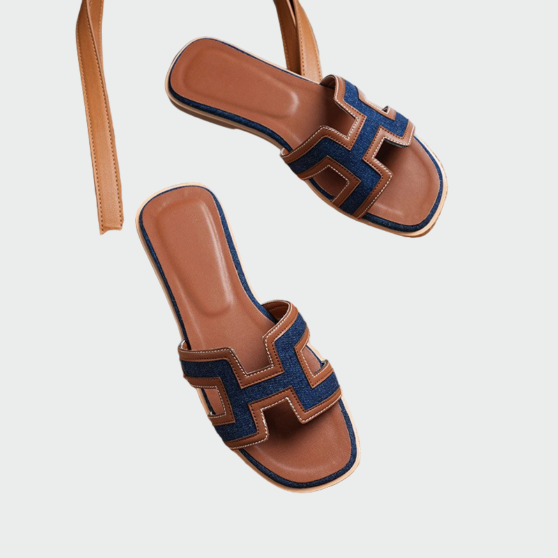 Capri Elegantní Kožené Sandály Limitovaná Edice H Motiv