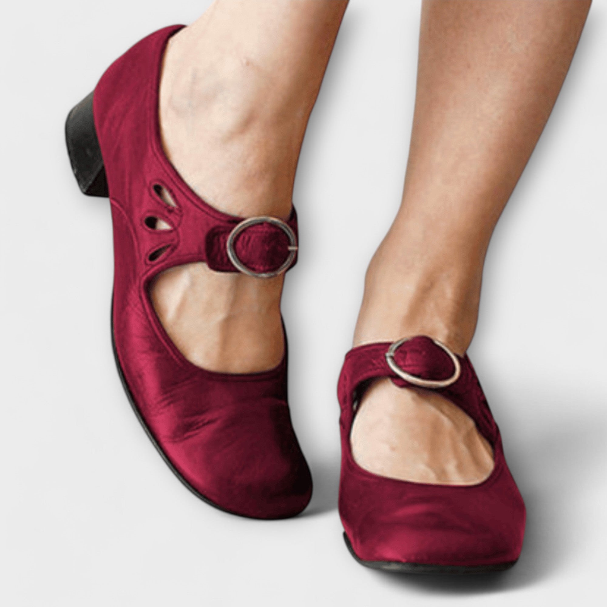 Elegantní Kožené Sandály Mary Jane Anita Retro Design