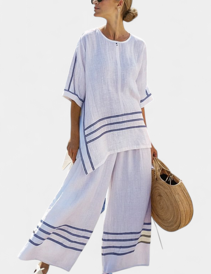 Overal Daisy Se Horizontálními Pruhy A Asymetrickým Střihem