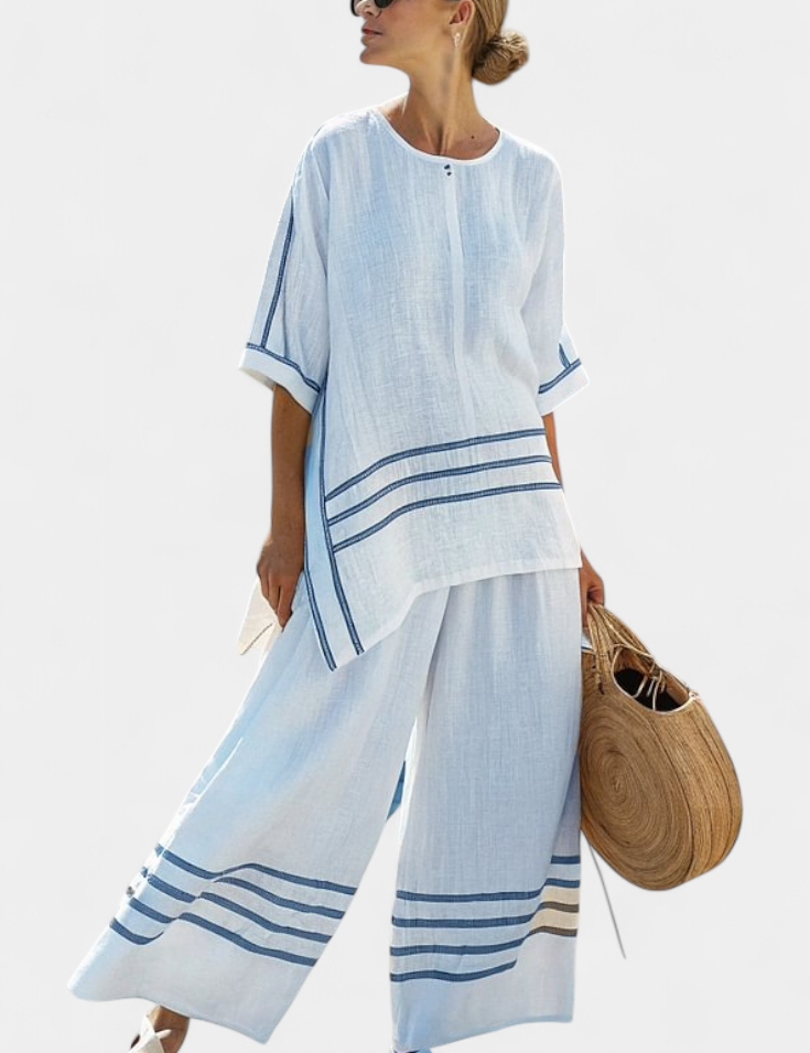 Overal Daisy Se Horizontálními Pruhy A Asymetrickým Střihem