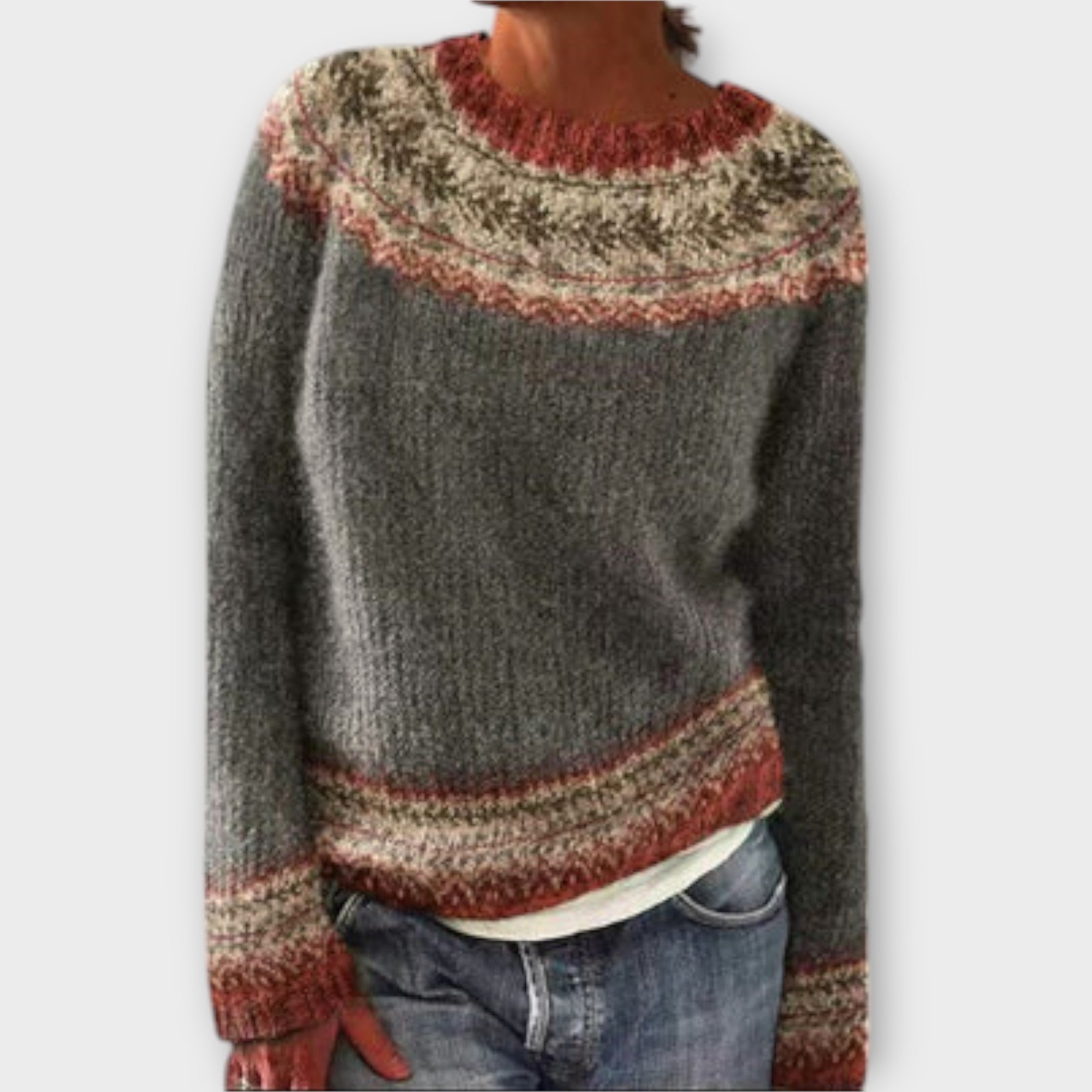 Suzu Vintage Pletený Svetr Pro Ženy Podzimní Móda Pohodlí