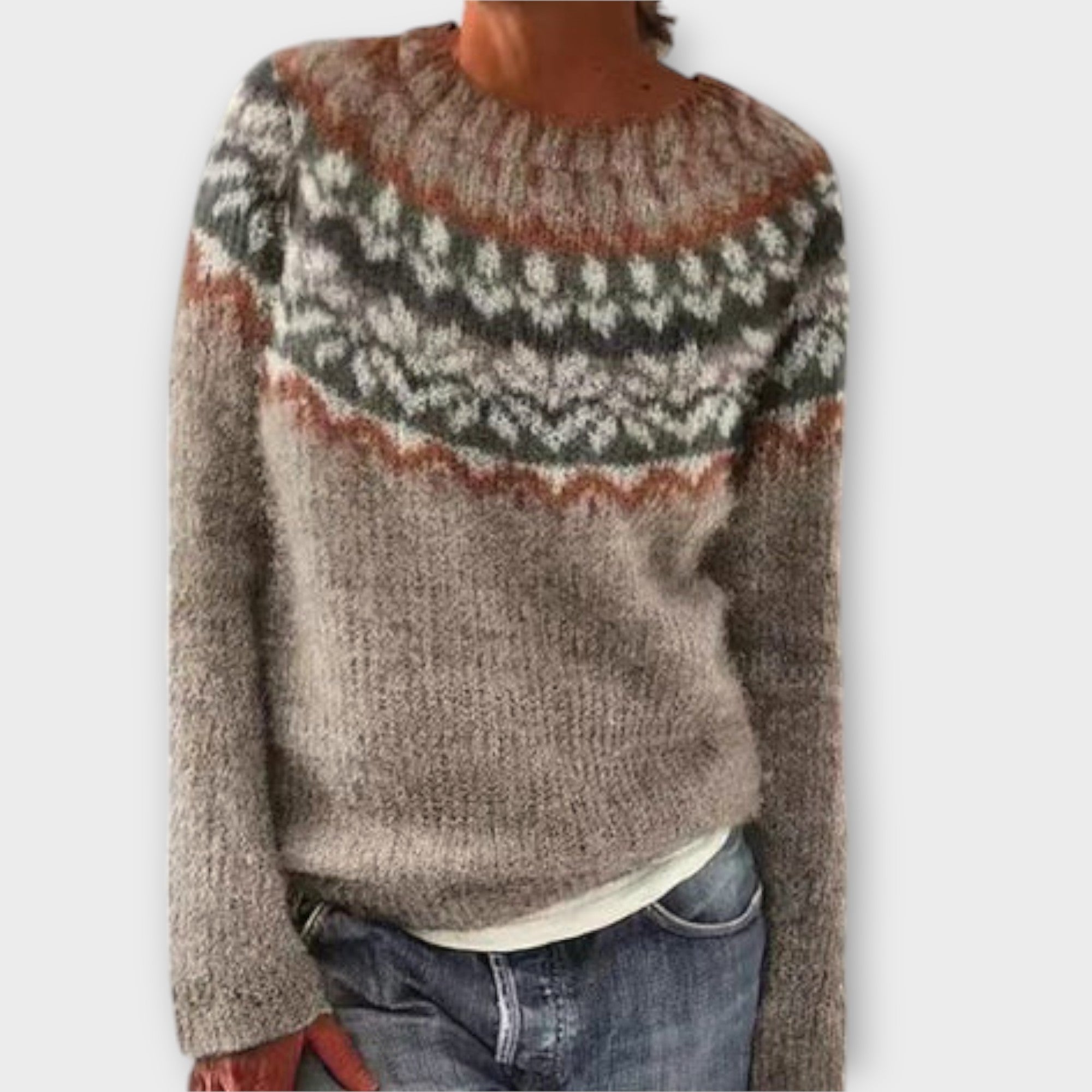 Suzu Vintage Pletený Svetr Pro Ženy Podzimní Móda Pohodlí