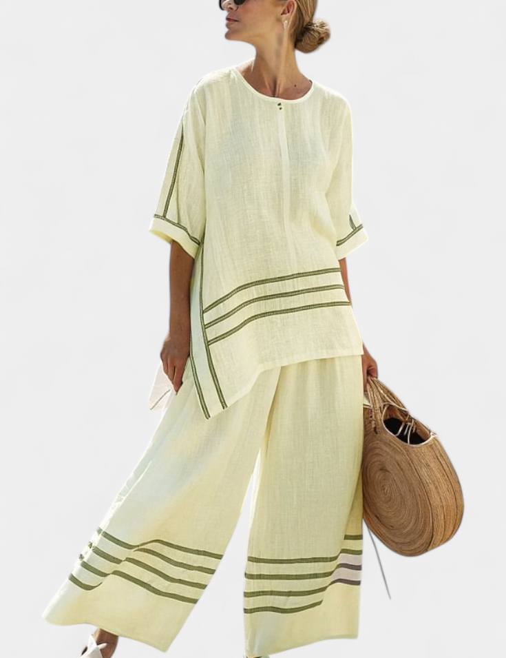 Overal Daisy Se Horizontálními Pruhy A Asymetrickým Střihem