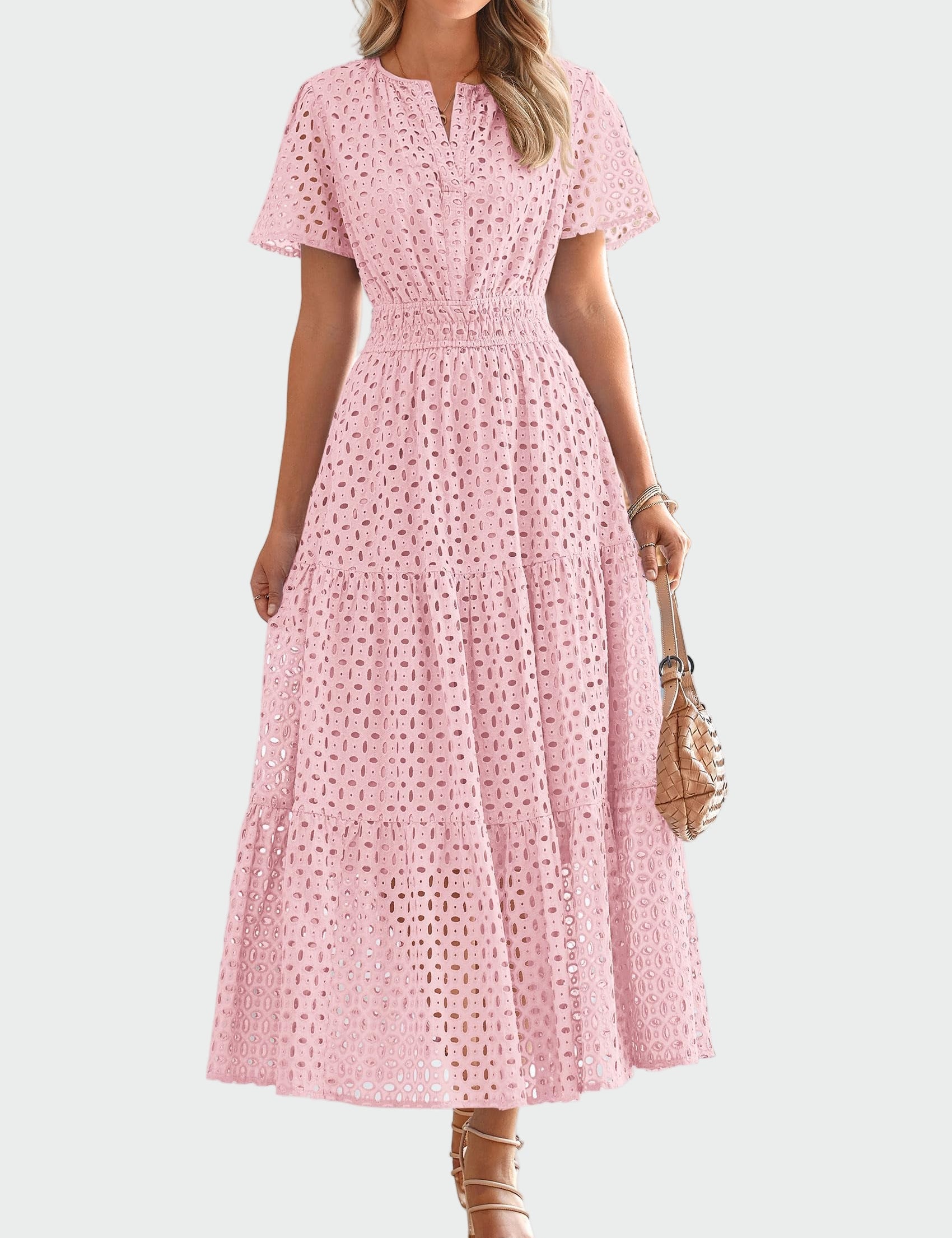 Letní Šaty S Výšivkou Azurových Odstínů Green Charm