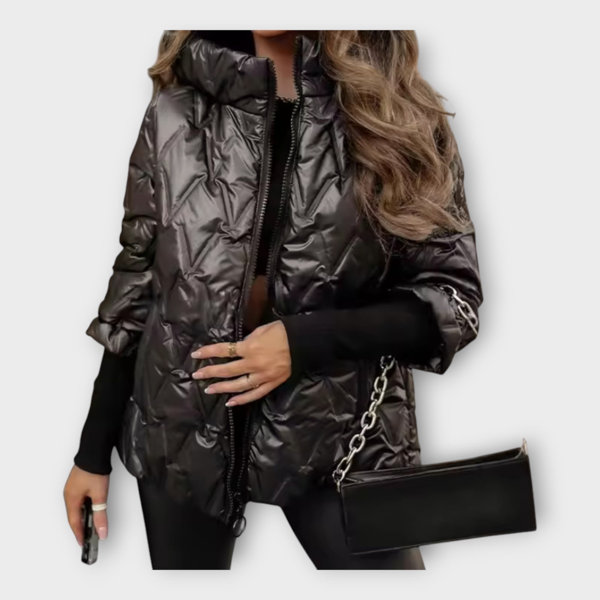 Elegantní Prošívaná Bunda s Kapucí do Každého Stylu
