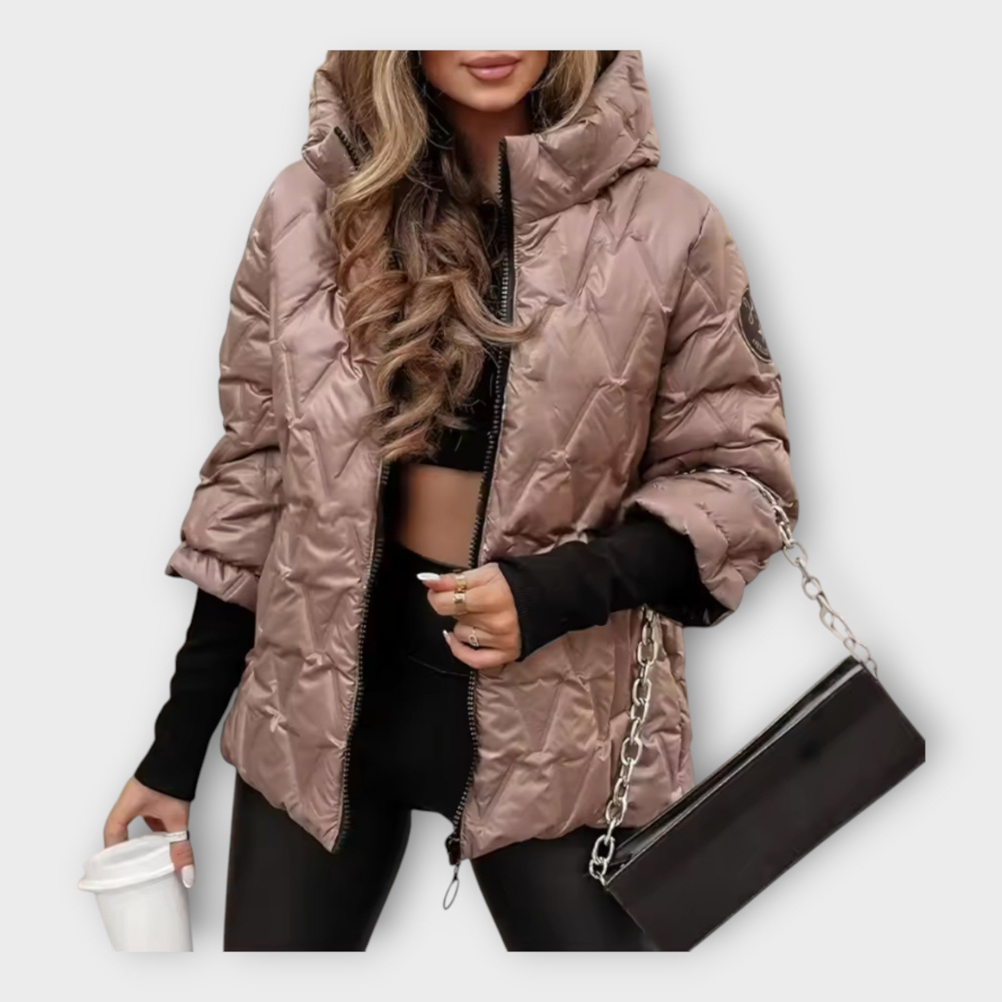 Elegantní Prošívaná Bunda s Kapucí do Každého Stylu