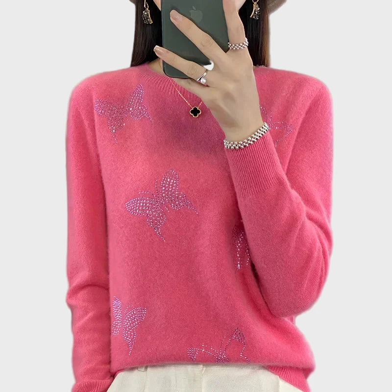 Pletený Rolák S Motívem Motýla Pro Elegantní Ženskost