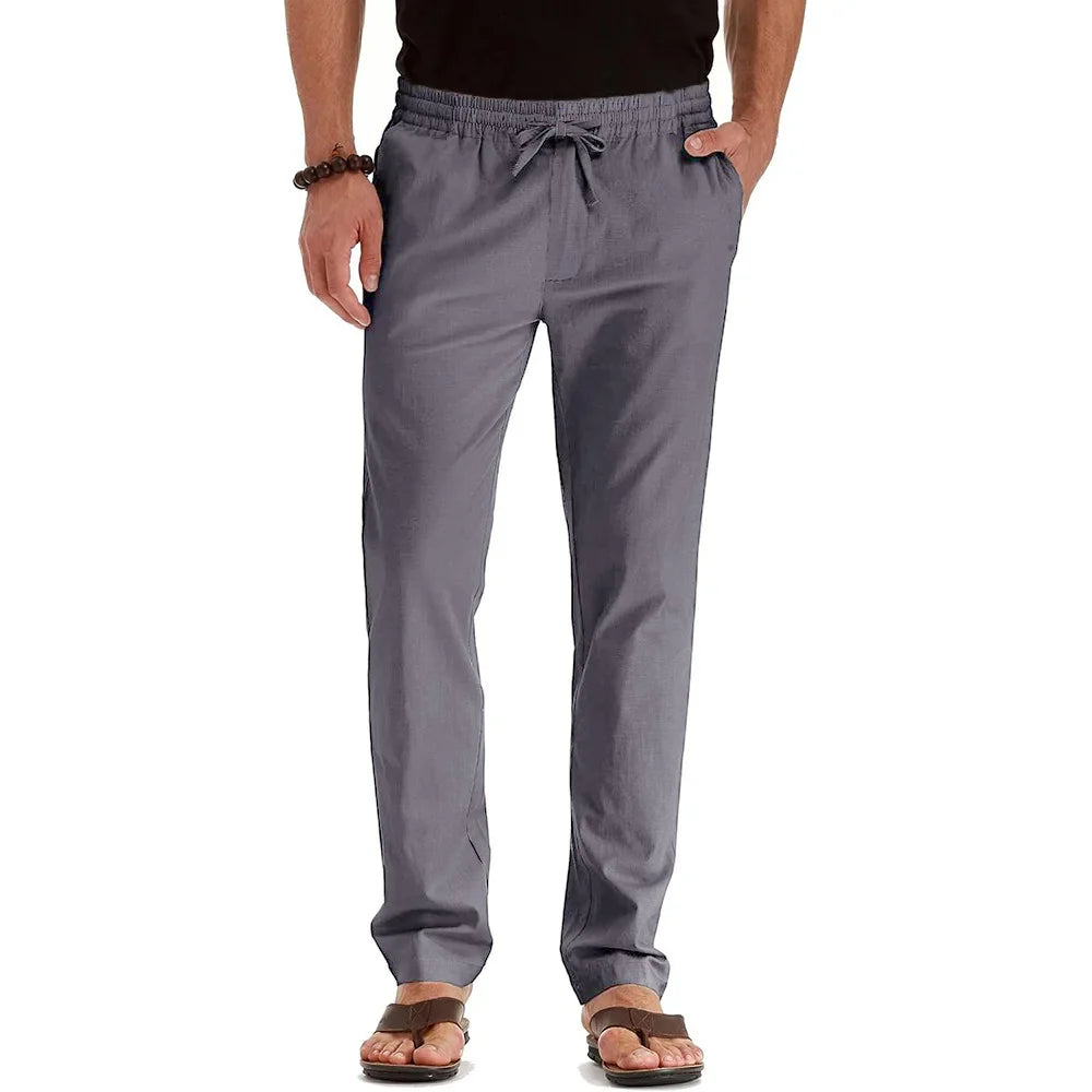 Cotton Linen Kalhoty