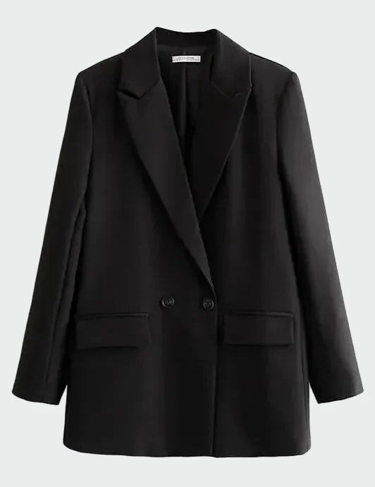 Oversized Sako Moderního Střihu Pro Casual Chic Elegantní