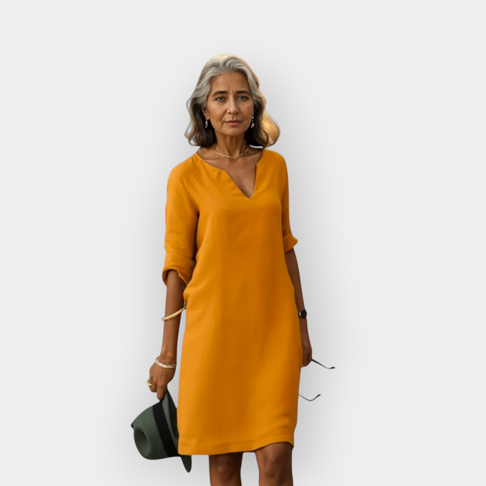 Zářivé Letní Šaty Lehký Vzdušný Materiál Elegantní Silueta