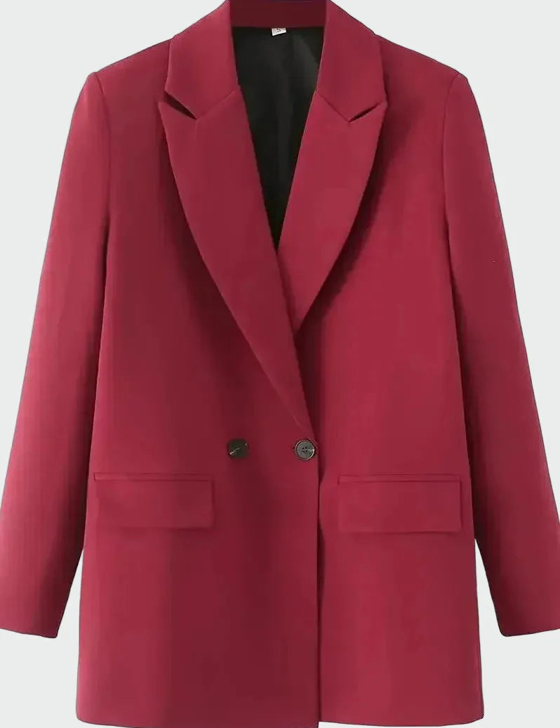 Oversized Sako Moderního Střihu Pro Casual Chic Elegantní