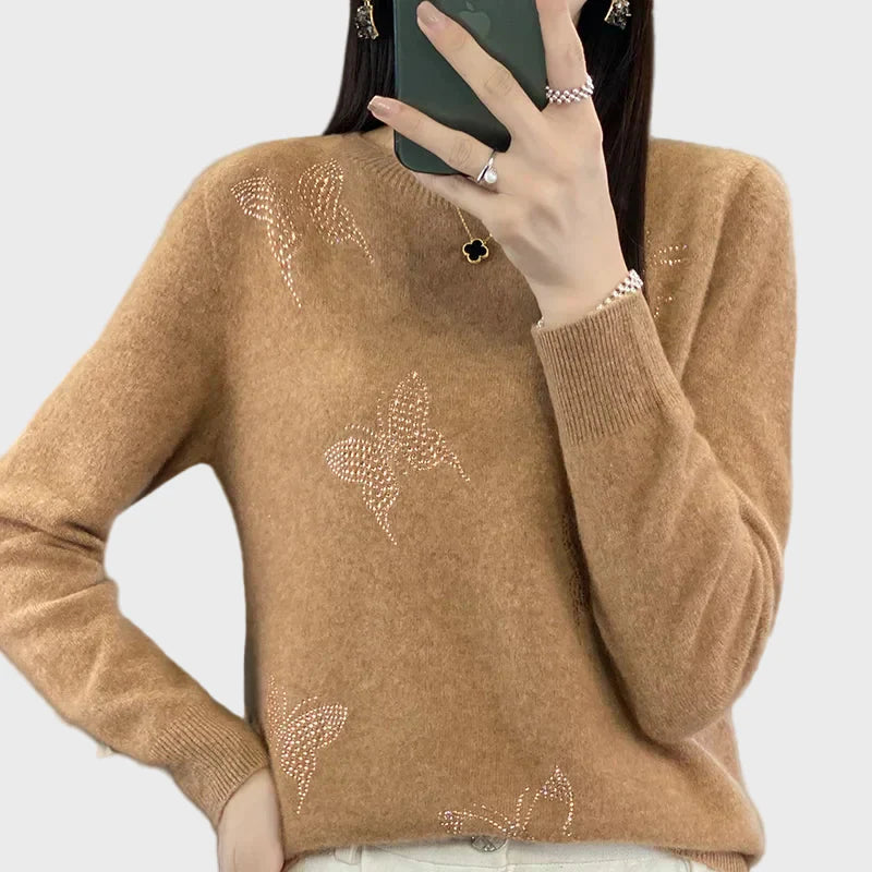 Pletený Rolák S Motívem Motýla Pro Elegantní Ženskost