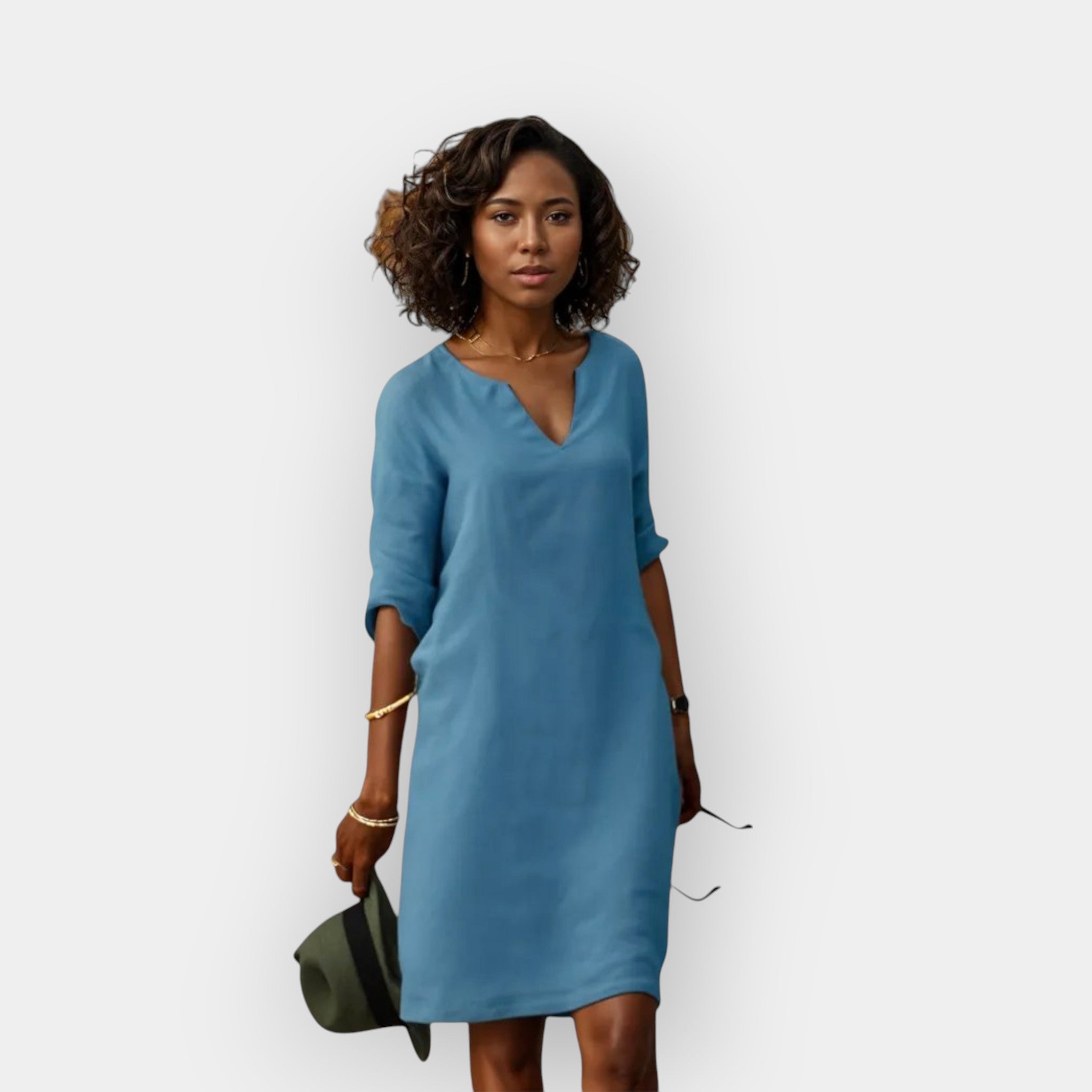 Zářivé Letní Šaty Lehký Vzdušný Materiál Elegantní Silueta