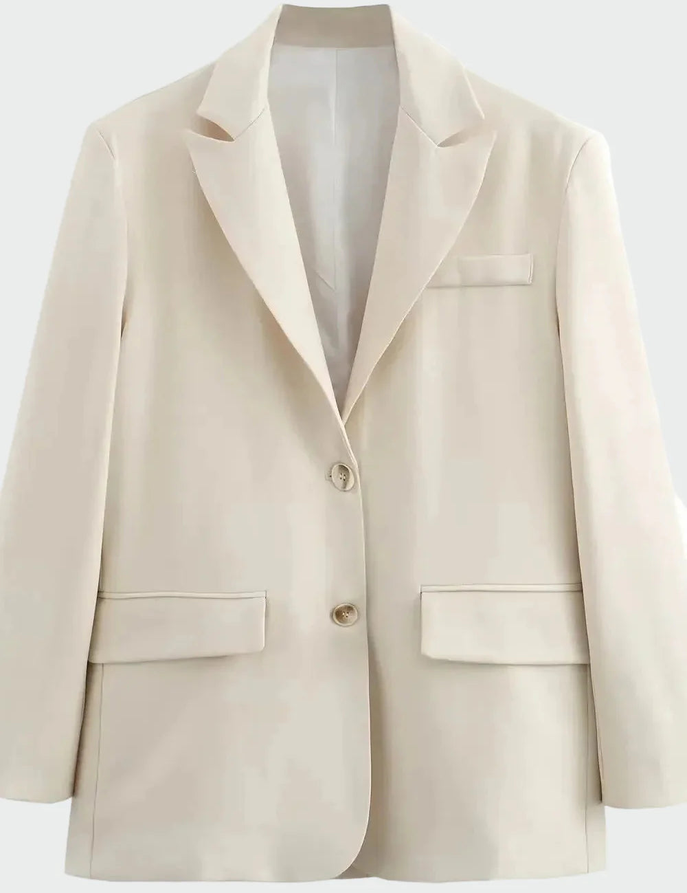 Oversized Sako Moderního Střihu Pro Casual Chic Elegantní