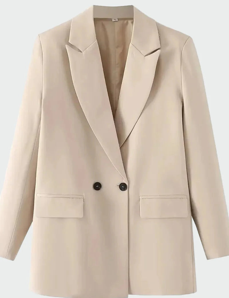 Oversized Sako Moderního Střihu Pro Casual Chic Elegantní