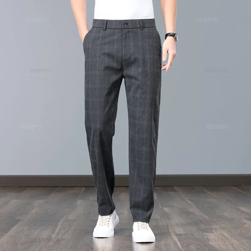 Plaid Stretch Pants