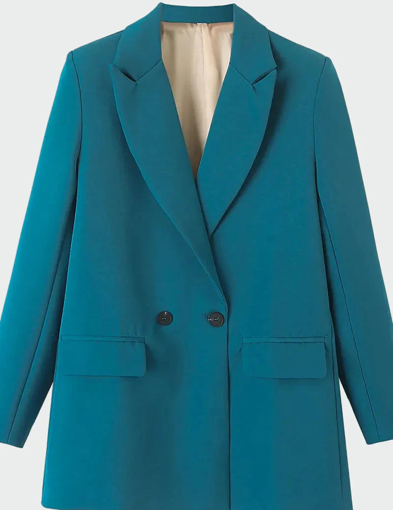 Oversized Sako Moderního Střihu Pro Casual Chic Elegantní