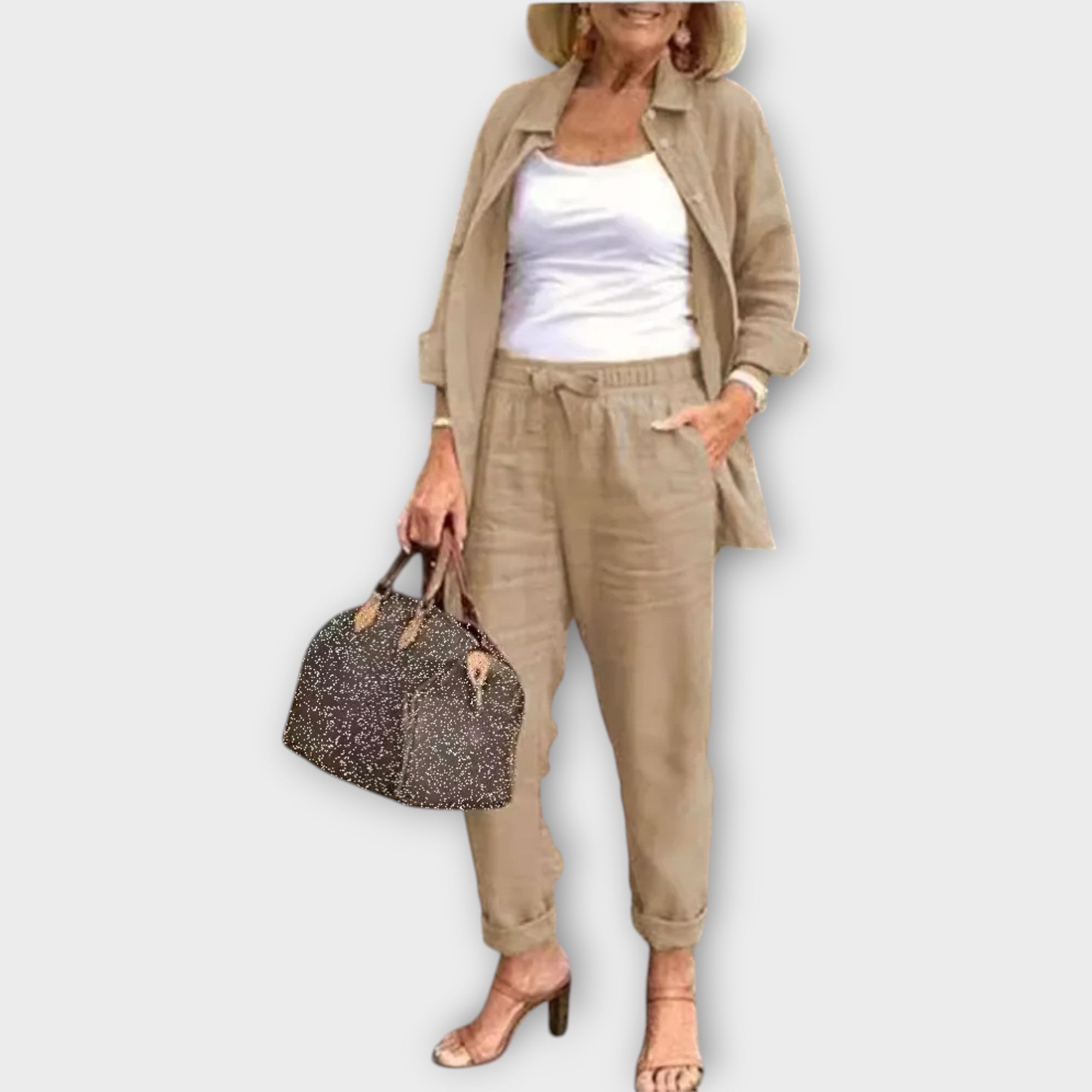 Lněný Set Uvolněné Elegance Pro Každý Styl Všestranný
