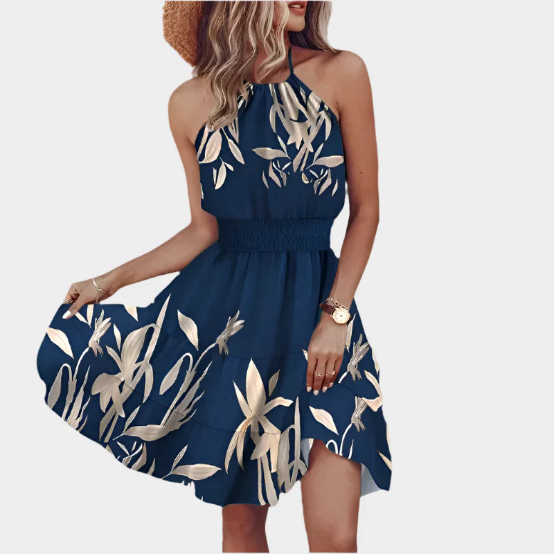 Smyslné Mini Šaty S Nepravidelným Vzorem A Bez Záda