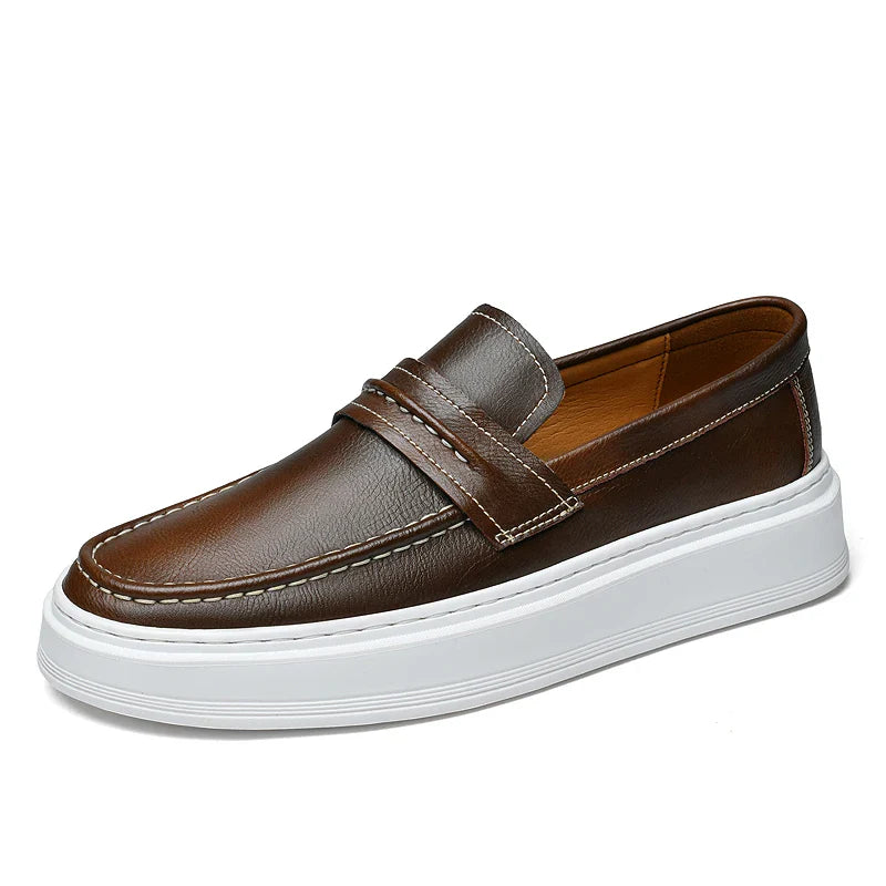 Slip-On Kožené Lodní Boty