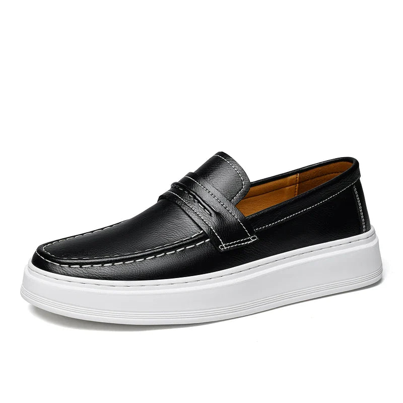 Slip-On Kožené Lodní Boty