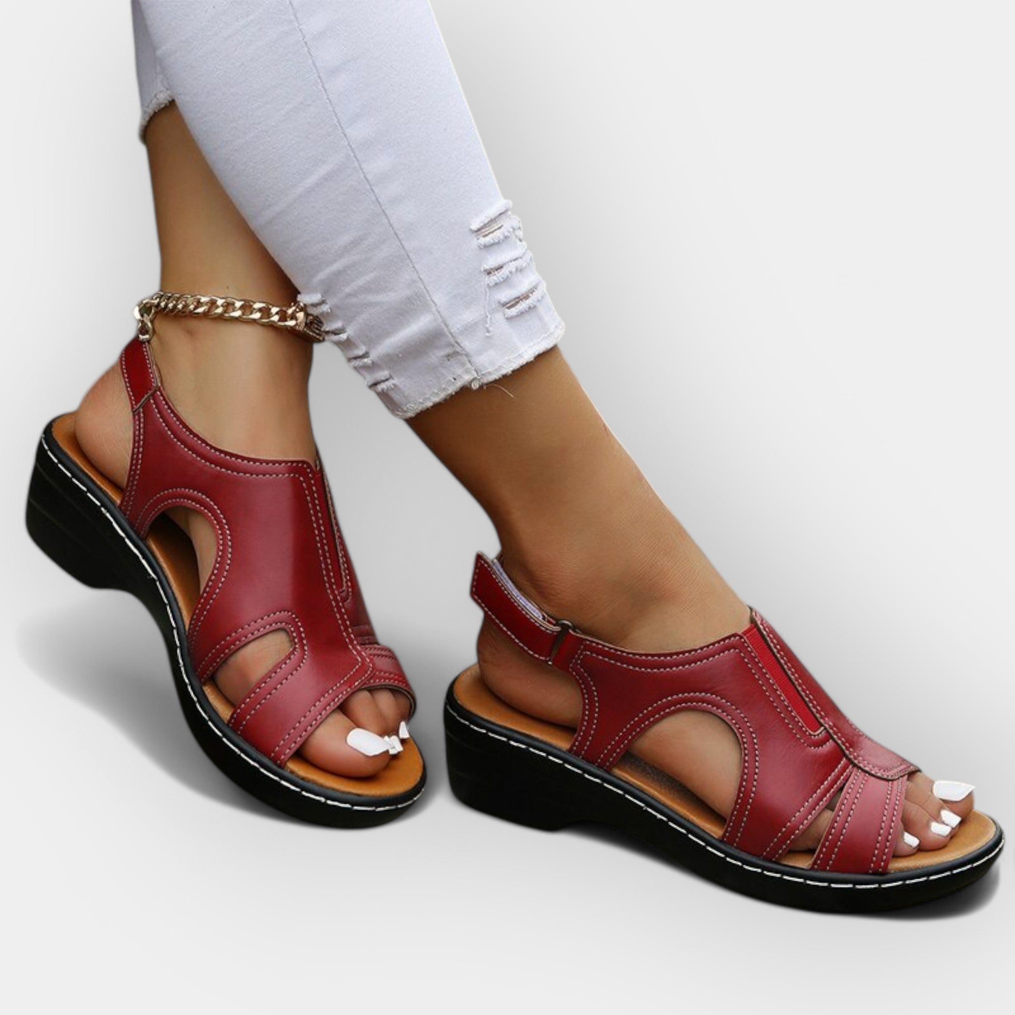 Stylové Kožené Sandály Ergonomická Podpora Luxus a Pohodlí