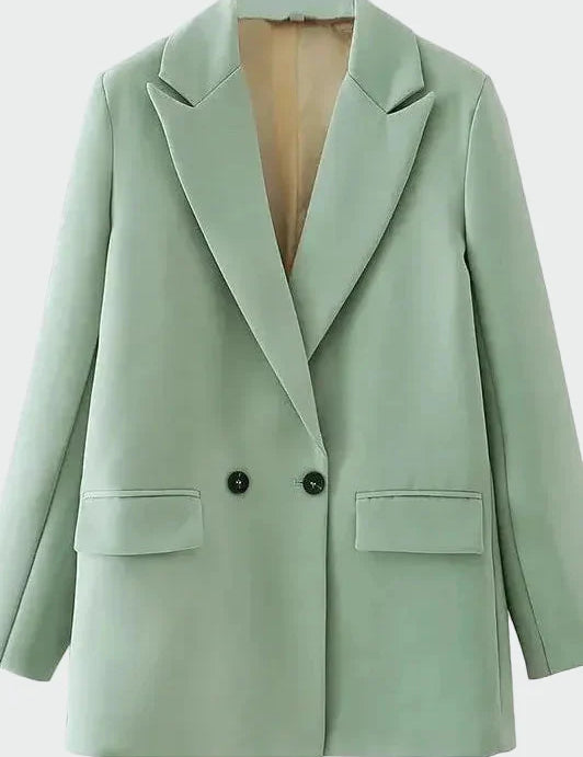 Oversized Sako Moderního Střihu Pro Casual Chic Elegantní