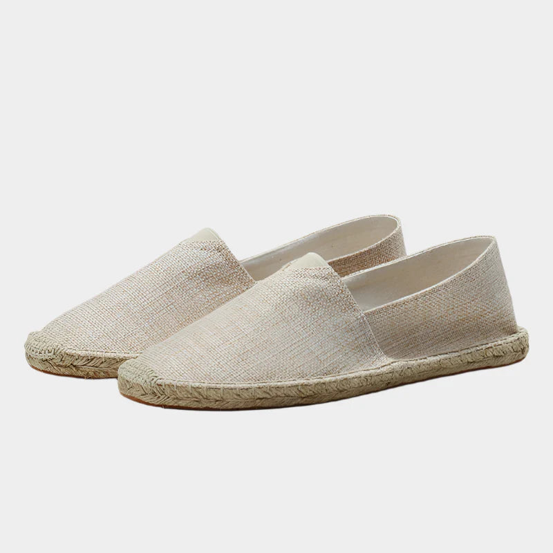 Lehké Lněné Espadrilky Letní Pohodlí Přírodní Vzhled