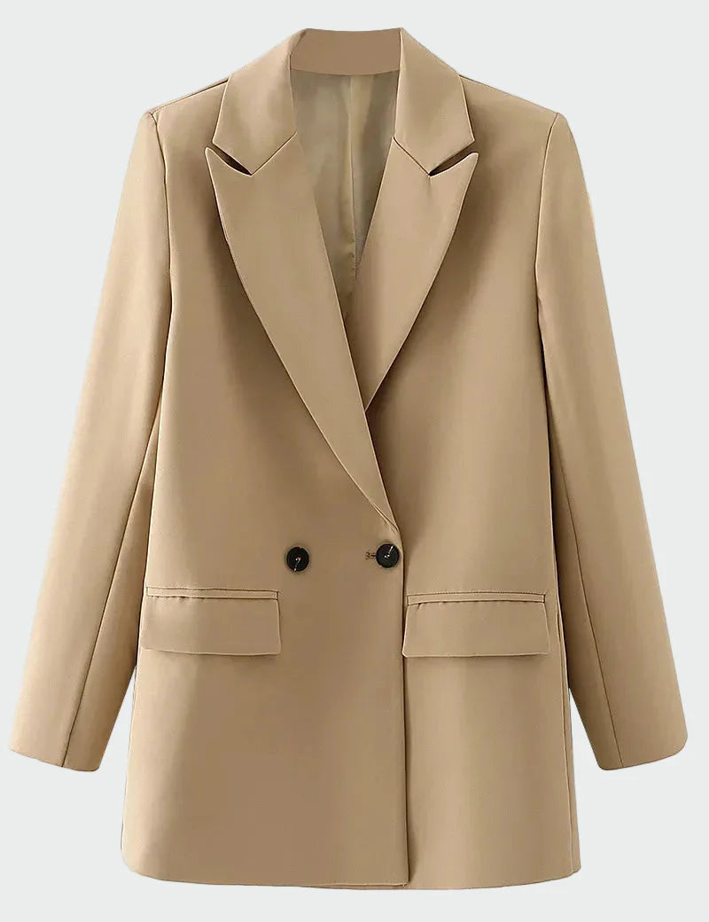 Oversized Sako Moderního Střihu Pro Casual Chic Elegantní