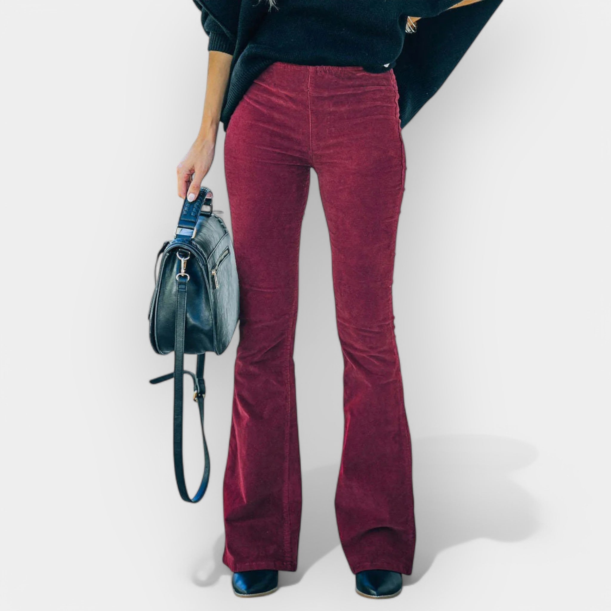 Vysoký Pas Široké Nohavice Elegantní Styl Pro Vás Elegantně