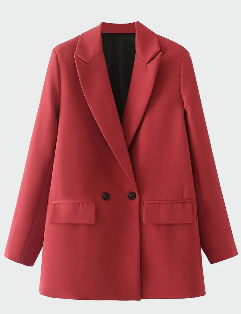 Oversized Sako Moderního Střihu Pro Casual Chic Elegantní