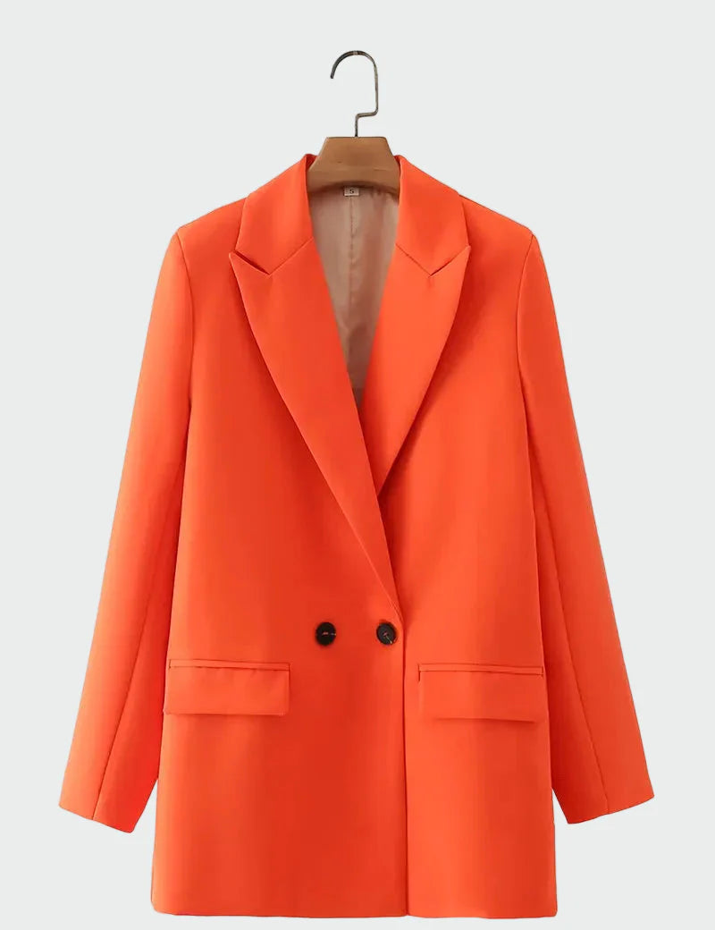 Oversized Sako Moderního Střihu Pro Casual Chic Elegantní