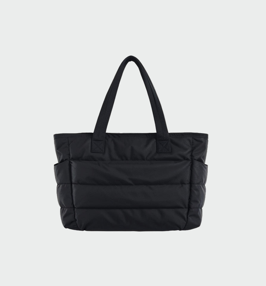 Dámská Kapitone Taška Přes Rameno Černá Pro Casual Styl