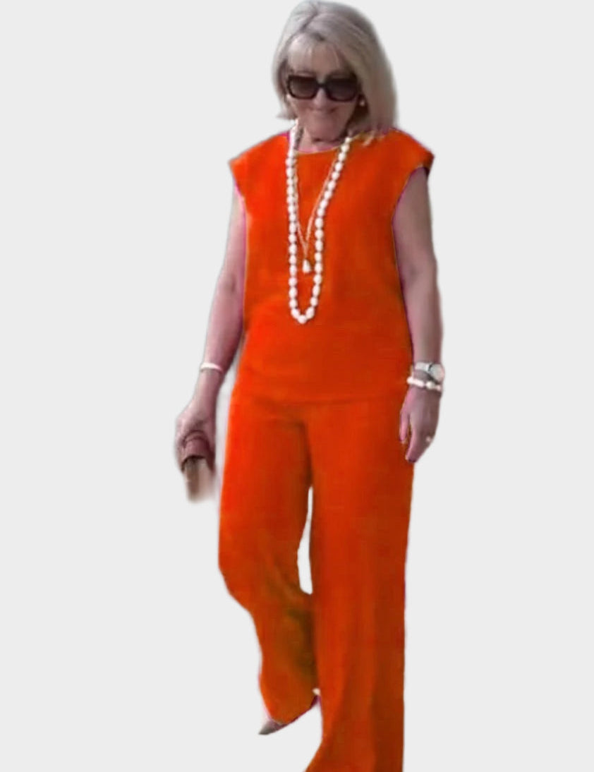 Tmavě Fialový Dvoudílný Set Pro Ženy Se Volným Střihem