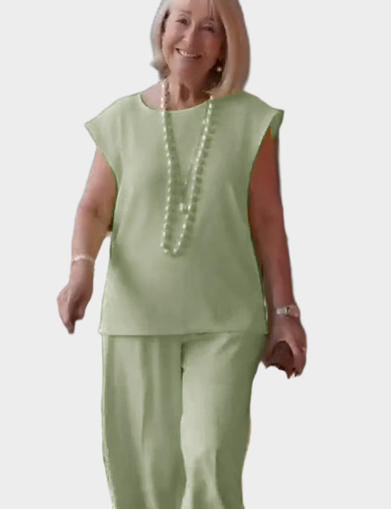 Tmavě Fialový Dvoudílný Set Pro Ženy Se Volným Střihem