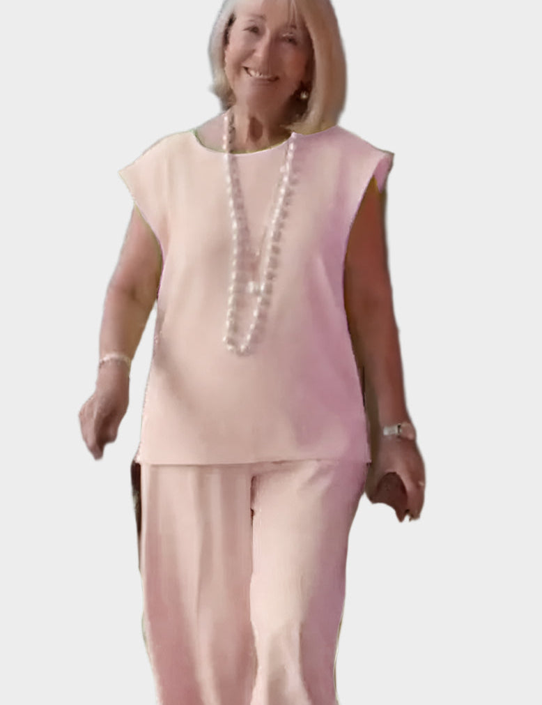 Tmavě Fialový Dvoudílný Set Pro Ženy Se Volným Střihem