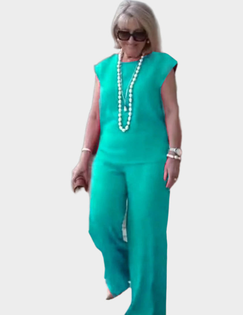 Tmavě Fialový Dvoudílný Set Pro Ženy Se Volným Střihem