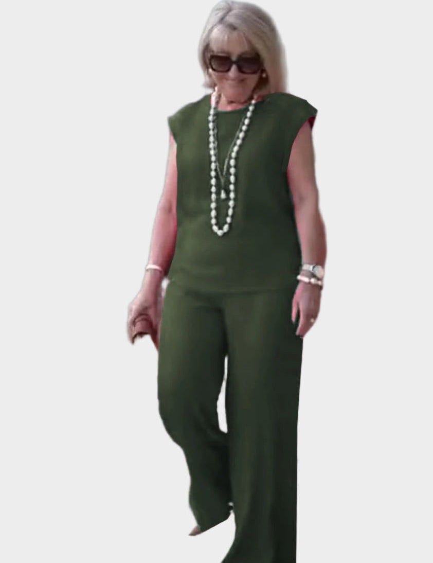 Tmavě Fialový Dvoudílný Set Pro Ženy Se Volným Střihem