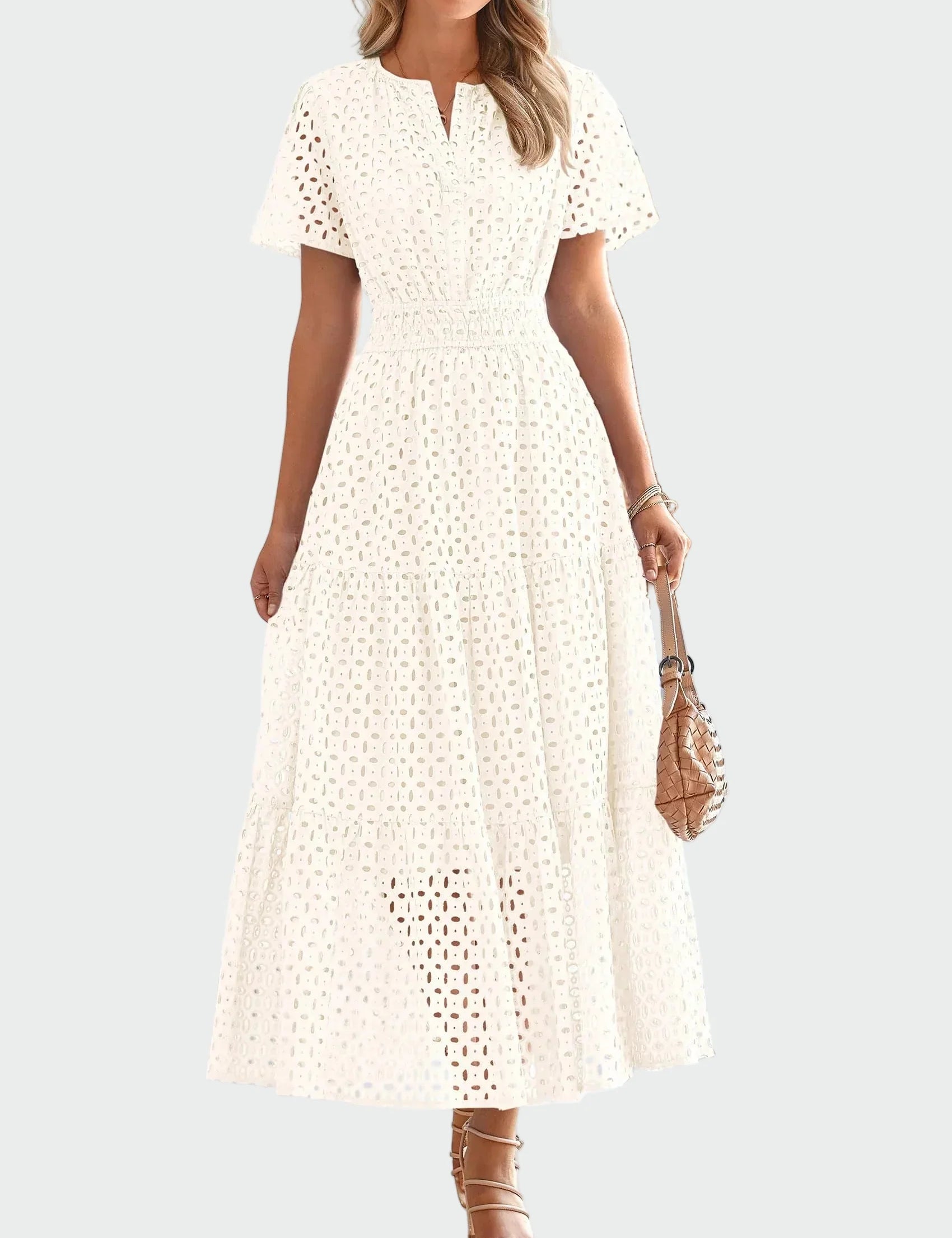 Letní Šaty S Výšivkou Azurových Odstínů Green Charm